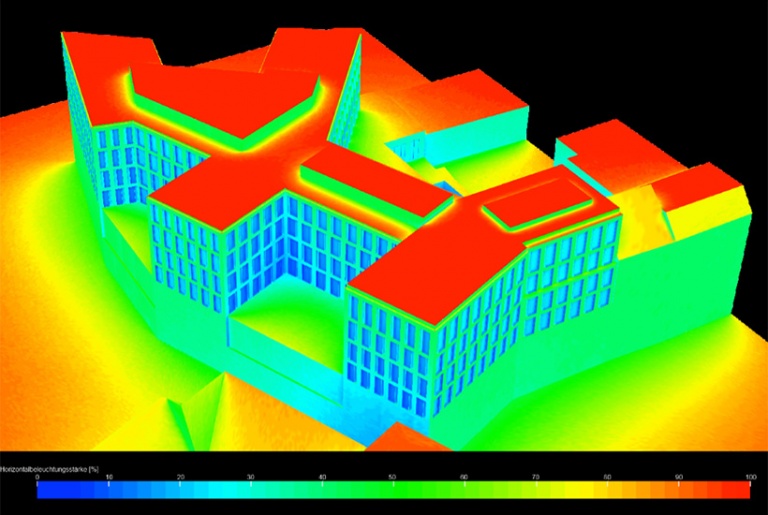 Tageslichtsimulation, Außenraum -  | IPJ - Ingenieurbüro P. Jung